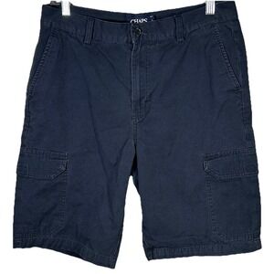 Chaps Cargo Shorts Men's Size 32 Blue‎ Utility Outdoor Workwear Flat Cotton